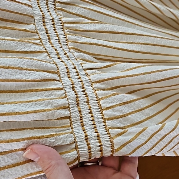 **Clearance** Calvin Klein striped, Tie-Neck Dress - Picture 5 of 9